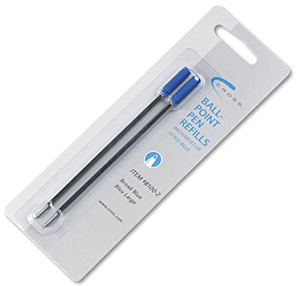 Cross amp;reg; Nachfüllmine Kugelschreiber, breit, blaue Tinte, 2 Stück
