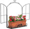 DanDiBo Wandblumenhalter Fenster Schwarz Metall Wand Blumenständer Blumenregal Wandregal Regal