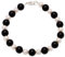 Armband aus Onyx & SüÃŸwasserperlen & 925 Silber schwarz weiÃŸ Armschmuck Damen