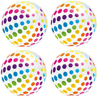 INTEX Jumbo Inflatable Big Panel Colorful Giant Beach Ball (Set of 4) | 59065EP