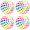INTEX Jumbo Inflatable Big Panel Colorful Giant Beach Ball (Set of 4) | 59065EP