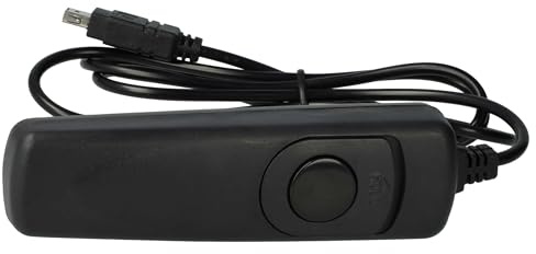 vhbw Fernauslöser Fernbedienung Kabel kompatibel mit Nikon D7100 | D7200, D750, D780, DF, D7500, D90 Kamera, 1 m, 2-stufige Auslösefunktion