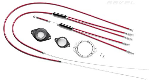 BMX Bike Gyro Brake Cables Front + Rear (Upper + Lower) Spinner Rotor Set Kit ï¼Âˆred) by Bavel