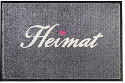Gift Company Fußmatte/Schmutzfangmatte waschbar, Heimat, grau