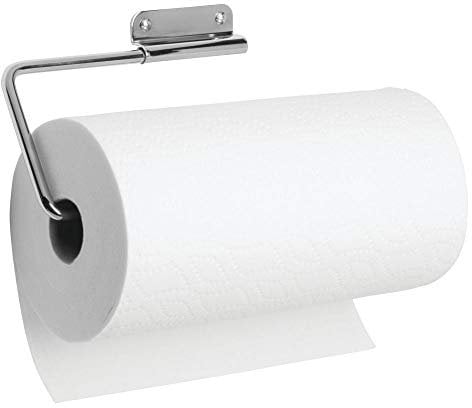 iDesign Basic Porte-Sopalin, Support pour Papier Essuie-Tout Mural en Métal à Bras Flexible, Argenté