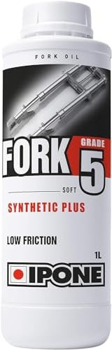 IPONE - Olio per forcella moto - Fork 5 - Semisintetico - Alte prestazioni - Tecnologia anti-attrito e anti-emulsione - Pronto all'uso - Tanica da 1 litro