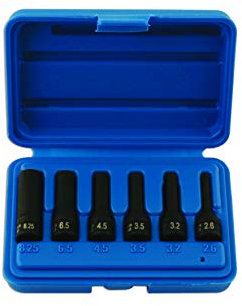 Laser 5785 Glow Plug Electrode Removal Sockets 1/4D 6pc