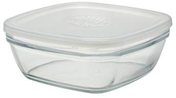 Duralex-Bols empilables 20 cm avec Couvercle en Verre dépoli Transparent