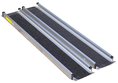 Aidapt 5FT Telescopic Wheelchair Ramps.Non-slip Coating on Tread,Raised Edges,Scooter,Disability,Lock in Place,Compact Size,Lightweight Aluminium,Carry Bag Included,Use with Cars,Thresholds,Kerbs