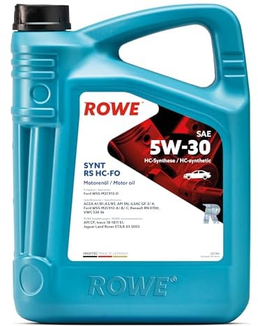 ROWE HIGHTEC SYNT RS SAE 5W-30 HC-FO, 5 Liter, Motoröl | Motorenöl kompatibel mit Ford WSS-M2C913-D, HC-Synthese, Art. Nr. 20146