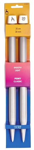 Pony P33672 Single Ended Classic Knitting Pins, Multi-Colour, 20mm