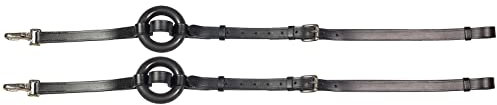 HORZE Lederausbinder mit Gumminoppen, Schwarz, F