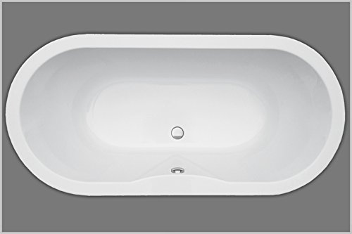Baignoire ovale en acrylique Blanc 190 x 90 cm