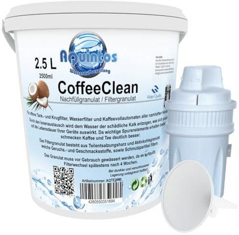 Classic Refillkartusche Filterpatrone passend für Brita Classic, Aqua Plus, Aqua Select, PearlCo, Kenwood, Anna, Leifheit, Bodum mit 2.5 Liter Nachfüllgranulat