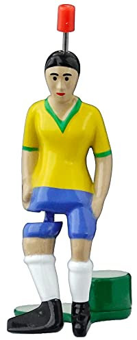 TIPP-KICK Star-Kicker Brasilien I Original Spieler für Groß & Klein I Spielspaß mit der Fußball-Figur Spiel I Zubehör I Trikot Gelb