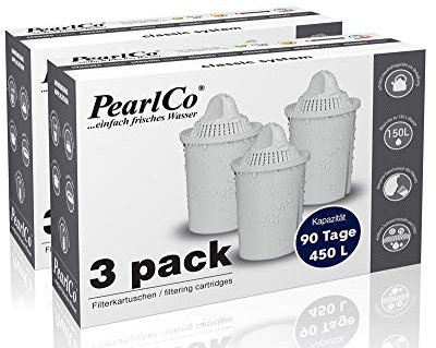 PearlCo - classic Pack 6 Filterkartuschen - passt in Brita Classic