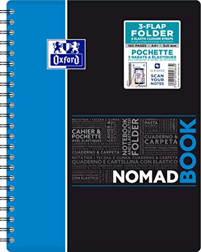 OXFORD 400019522 Nomadbook Studium Digitaler Collegeblock A4 kariert 80 Blatt - Zufallsfarbe, kein Farbwunsch möglich