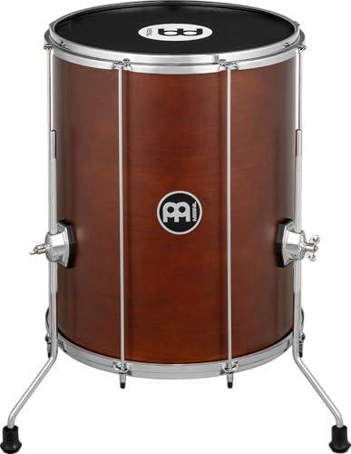 Meinl Percussion Traditional Wood Surdo - Kleine Samba Trommel - Höhenverstellbar - 16 Zoll Durchmesser - 20 Zoll Höhe - Hartholz, Braun (SU16-L-AB-M)