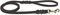 Fettlederleine 1m, 1,35m, 2,20m Lederleine mit Handschlaufe (220cm x 8mm schwarz Messing)