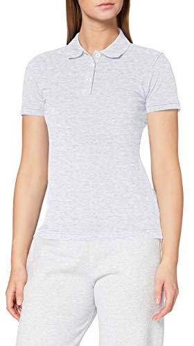 CliQue Damen Regular Fit Poloshirt,Grau (Asche), 40 EU (Herstellergröße:Large)