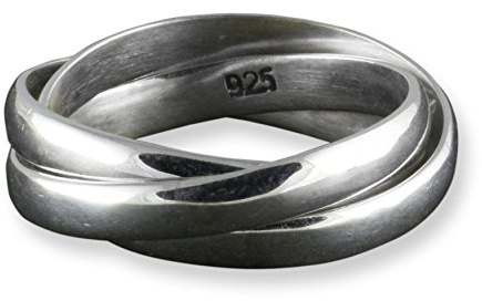 Island Piercings Edler 925er Silber 3er Ring Dreierring Handarbeit SR129