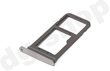 Silber Original Samsung Galaxy S7 EDGE SM-G935F Simkarten Sim Kart Karte Card + Micro SD Halter Tray Schlitten Schublade Holder Slot