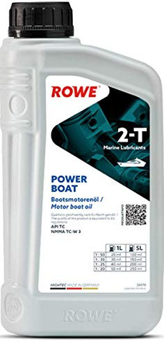 ROWE 20078 HIGHTEC POWER BOAT 2-T - Hochleistungs-2-Takt-Motorenöl für Außenbordmotoren - 1 Liter