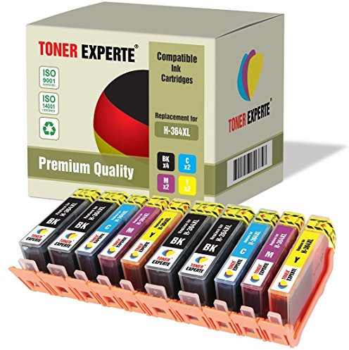 TONER EXPERTE 364XL Kompatibel Druckerpatronen für 364 XL Patronen für HP Deskjet 3070A 3520 Photosmart 6520 5510 7510 6510 5515 6512 B8550 Officejet 4620 Schwarz Cyan Gelb Magenta 10er-Pack