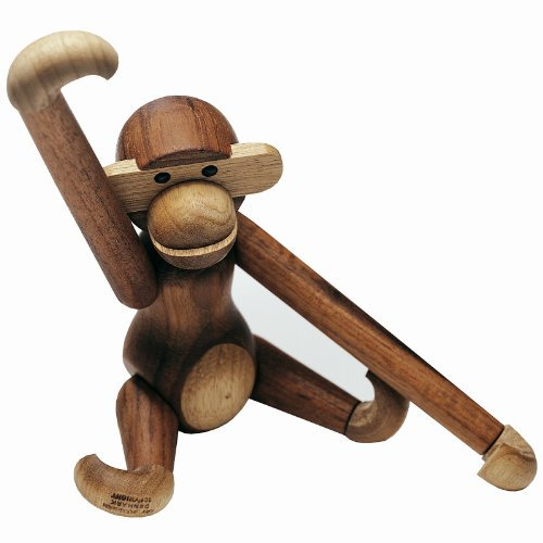 Kay Bojesen AFFE klein Figuren 18.5 cm Affen Weihnachtsdekoration, Holz dunkel