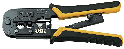 Clein Tools Crimpzange/Abisolierzange für RJ45, CAT5e, CAT6, CAT6A, VDV226-011-SEN