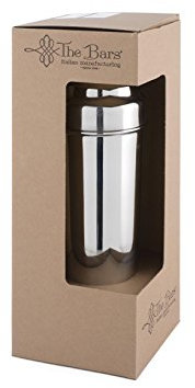 The Bars 8756 Shaker, Acciaio Inossidabile, Grigio, 11.5 x 7.5 x 35 cm