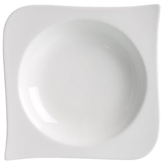 Ritzenhoff & Breker Melodie Servierschale, 18 x 18 cm, Schale mit extravaganter Formensprache und schlichtem Design, Porzellan, Spülmaschinenfest, Weiß