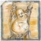 ARTland Wanddeko Wandtattoo selbstklebende Vinylfolie 70 x 70 cm Fantasy Mythologie Religion Buddhismus Malerei Creme Fröhlicher Buddha II A6WF