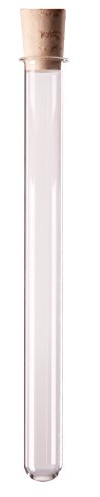 5 x Reagenzglas 100x12mm aus Borosilikatglas mit Bördelrand inklusive Naturkorken 9/12mm - Reagenzgläser, Reagenzröhrchen, Reagenzrohr