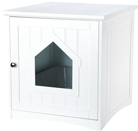 Trixie 40290 Katzenhaus für Katzentoilette, 49 × 51 × 51 cm, weiß