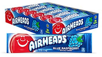 Air Heads Confiseries Fruitées Framboise Bleu 16 g - Pack de 36