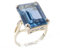 Damen Ring 925 Sterling Silber mit Aquamarin - Größe 63 (20.1) - Verfügbare Größen : 50 bis 64