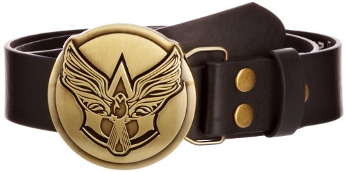 DC Comics Herren Golden Wings Logo Buckled Gürtel, Nero (Black), Medium