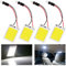 YM E-Bright Ampoule LED dôme, panneau lumineux intérieur LED 12 V, super blanc COB 24-SMD Auto Car Dome Map Reading Plate Light Toit avec adaptateur BA9S T10 Festoon (31-41 mm) 4PCS