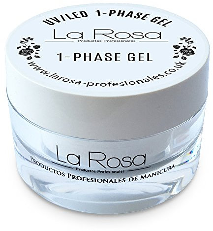 La Rosa Productos Profesionales - BUILDER - gel de montage rose pour lampes UV, gel de montage pour lampes UV - 30 ml, gel de montage pour ongles, UV/LED (1-Phase 15 ml)