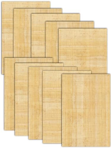 Papyrus-Blätter 10 Blatt Natur-Papyrus 30x20cm aus Ägypten für Schulen & Kunst-Unterricht - Blanco Hochzeitskarten aus Papyri - Hieroglyphen Papyrus Blatt, Einladung Hochzeit - Geburtstag