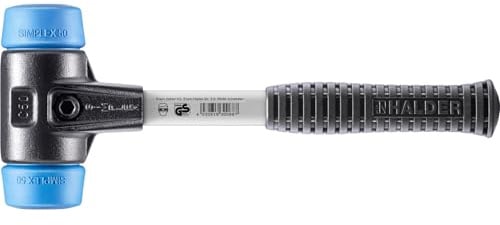 SIMPLEX-Schonhammer, TPE-soft; mit verstärktem Tempergussgehäuse und Fiberglasstiel | D=50 mm | 3701.050