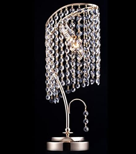 Casa Padrino Jugendstil Tischleuchte Kristallglas/Gold - Nachttisch Leuchte Barock