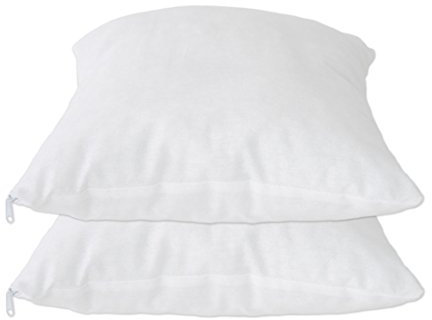Nurtextil24 2er Pack Füllkissen Inlett 100% Baumwolle 22 Größen in Weiß mit Reißverschluss 25 x 25 cm