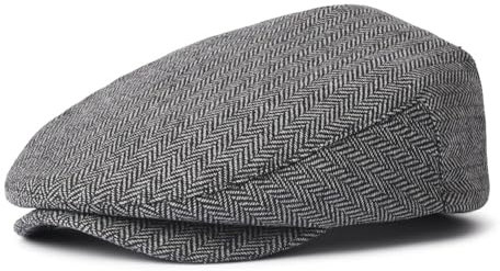 Brixton Herren Schiebermütze Hooligan grey/black herringbone, S 112-00005