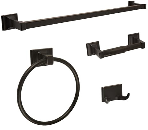 Design House 560854 Millbridge 4-Piece Bathroom Accessory Kit, Oil-Rubbed Bronze