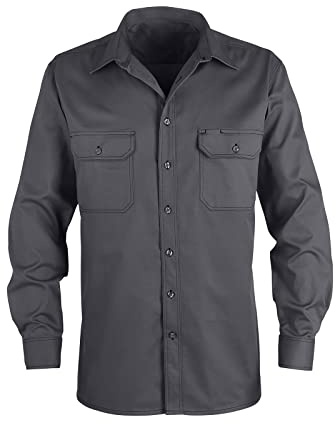 KÜBLER Workwear Unisex Hemd Arbeitshemd durchgeknöpft