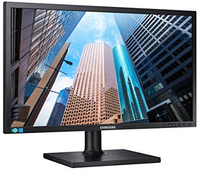 SAMSUNG Monitor S22E450F Monitor Professionale 22 Full HD, 1920x1080, 60 Hz, 5 ms, HDMI, D-Sub, DVI, USB, senza Casse Integrate, Regolabile in Altezza, Swivel, Pivot, Nero