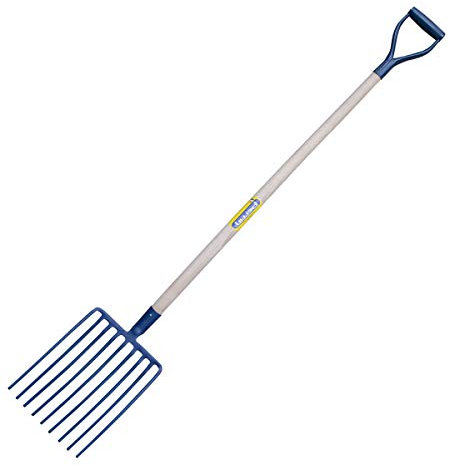 Outils perrin Fourche a Cailloux Douille Manche Poignée en YD, 9 Dents