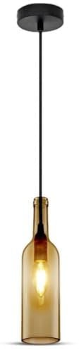 Lampadario decorativo 1MT E14 Bottle Shape Ф72mm Vetro-Marrone